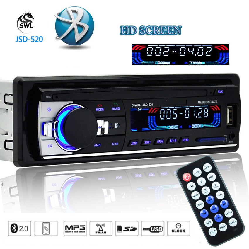 CarRadio 12V / 24V Bluetooth V2.0 ڵ  ׷  1 Din FM  Է ű SD USB MP3 MMC WMA ڵ ÷̾/New arrival CarRadio 12V/24V Bluetooth V2.0 Car A